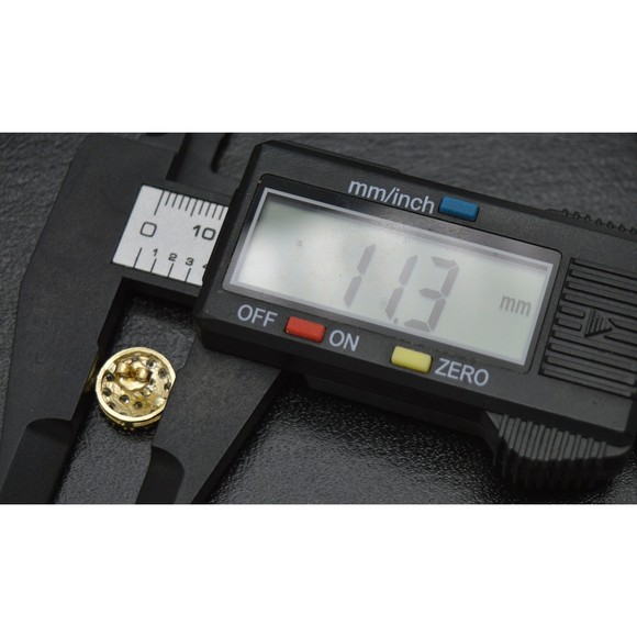 Real 10K Solid Yellow Gold 11.3mm Men CZ Halo Circle Cluster Stud Earrings 2.2gr - Picture 4 of 6